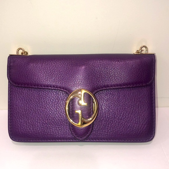 GUCCI Interlocking GG Dollar Crossbody WOC Pebbled Calfskin Leather - Picture 4 of 14